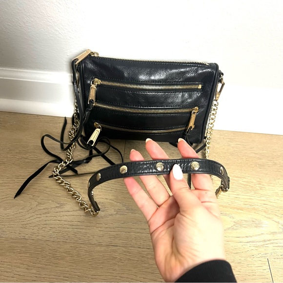 Rebecca Minkoff Zipper Moto Tassel Crossbody Bag - Picture 7 of 11